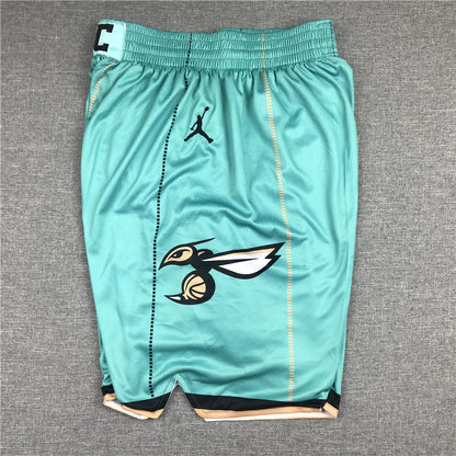 Men's Charlotte Hornets Teal Basketball Retro Shorts11