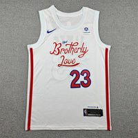 Men's Philadelphia 76ers LeBron James #23 White 2022/23 Swingman Jersey - City Edition