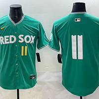 Men's Boston Red Sox Rafael Devers #11 Green 2025 City Connect Limited Player Jersey