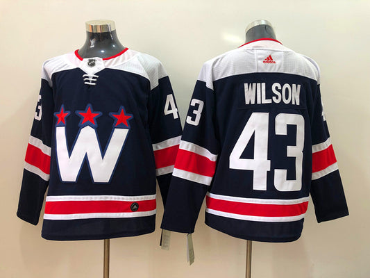 Men's Washington Capitals Tom Wilson #43 Navy Player Game Jersey1