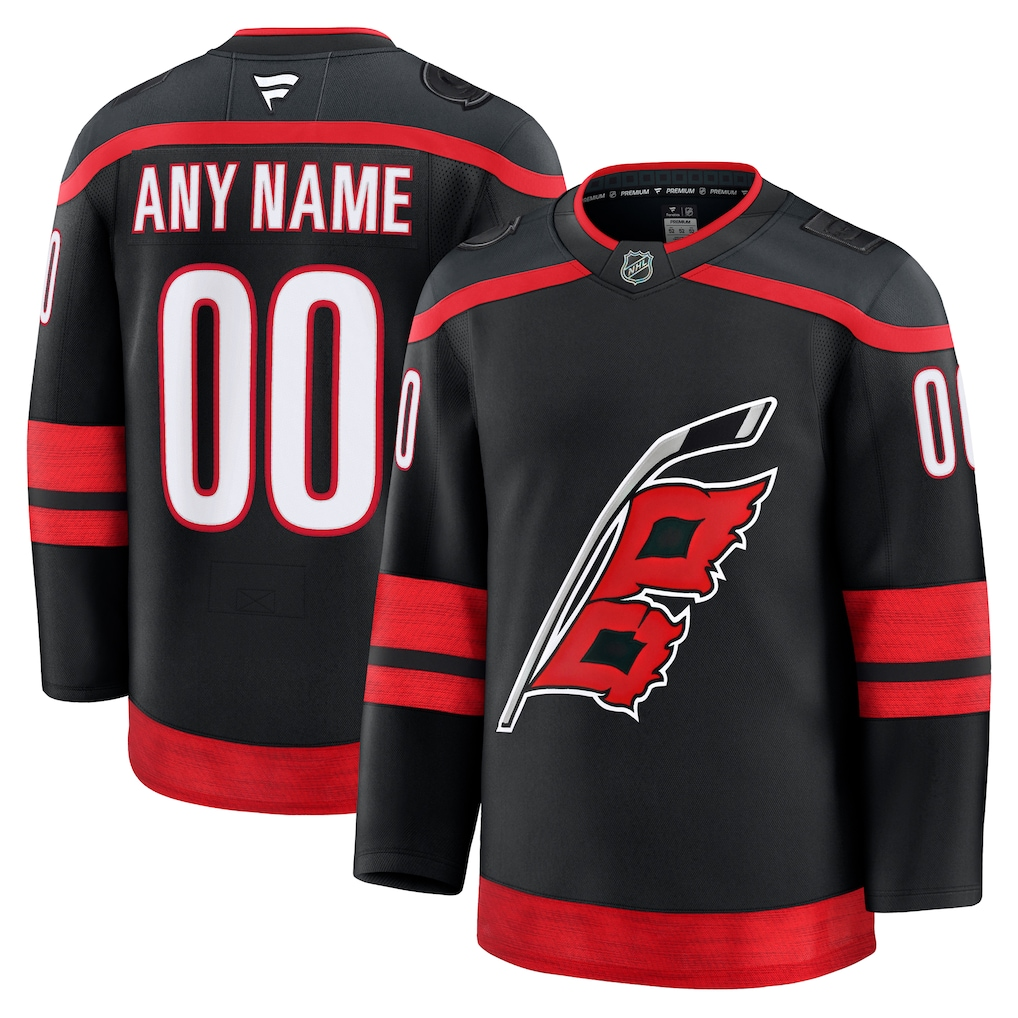 Men's Carolina Hurricanes Fanatics Black Premium Custom Jersey
