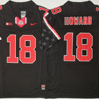 Men's Ohio State Buckeyes Will Howard #18 Black Player Jersey