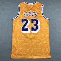 Men's Los Angeles Lakers LeBron James #23 NBA Orange Swingman Jersey1