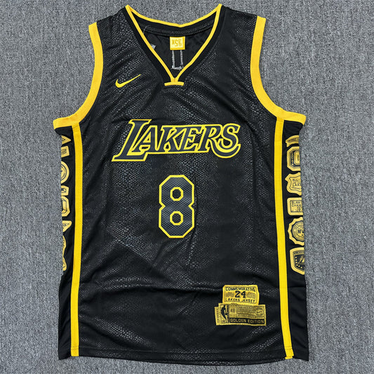 Men's Los Angeles Lakers Kobe Bryant #8-24 Black Swingman Jersey1