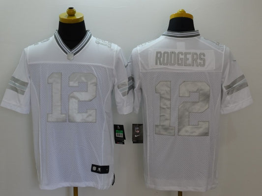 Men's Green Bay Packers Aaron Rodgers #12 White Alternate Game Jersey1