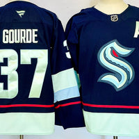 Men's Seattle Kraken Yanni Gourde #37 Fanatics Navy Player Jersey