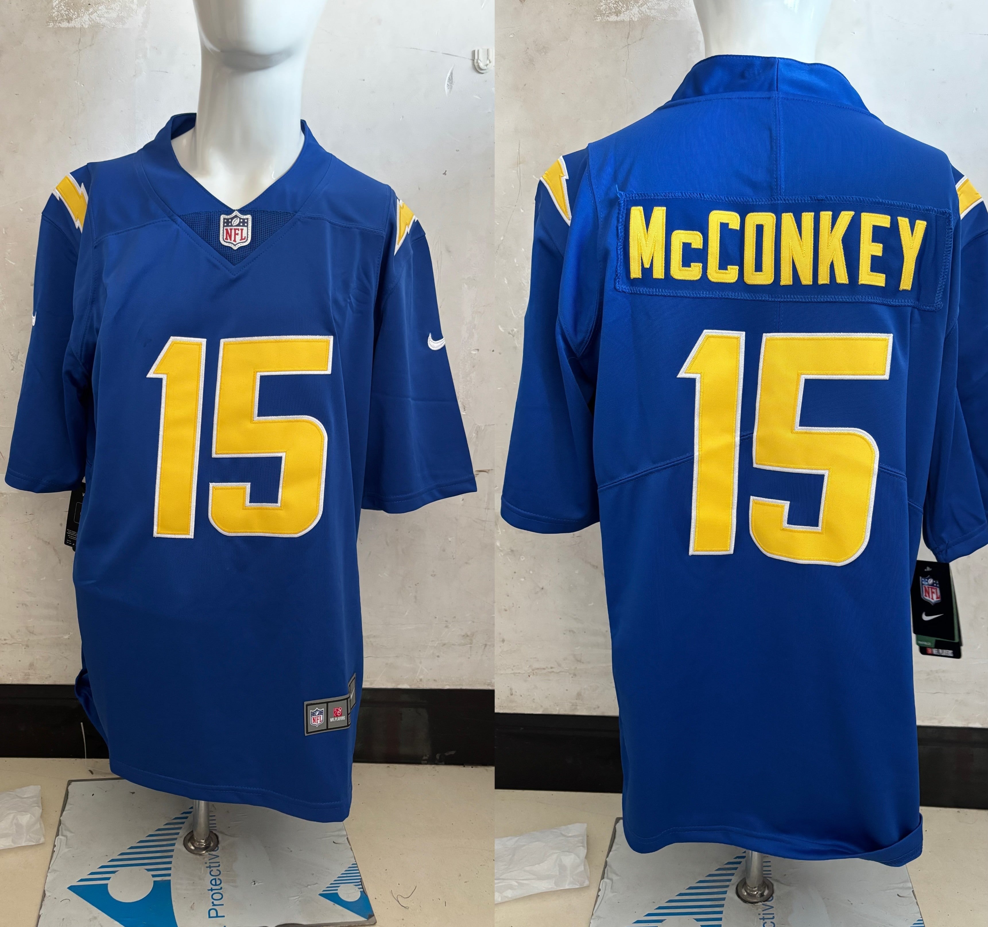 Men's Los Angeles Chargers Ladd McConkey #15 Royal Game Jersey