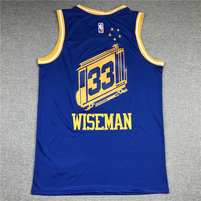 Men's Golden State Warriors James Wiseman #33 Blue Swingman Player Jersey1