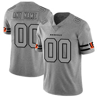 Custom2 Cincinnati Bengals 2019 Gridiron Gray Vapor Untouchable Limited Jersey2 Stitched American Football Jersey2s