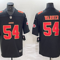 Men's San Francisco 49ers Fred Warner #54 Black Fashion Game Jersey1