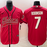 Men's Atlanta Falcons Bijan Robinson #7 Red Game Jersey1 Joint Edition