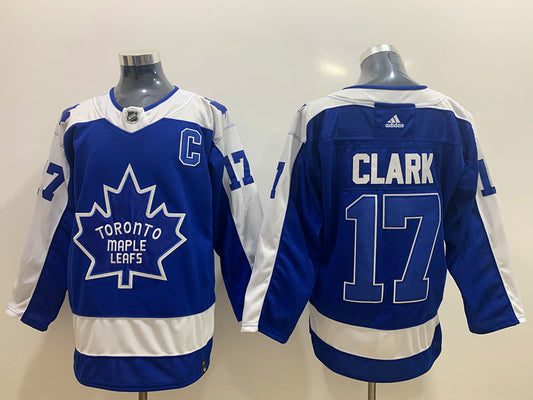 Men's Toronto Maple Leafs Wendel Clark #17 Blue Breakaway Player Jersey1