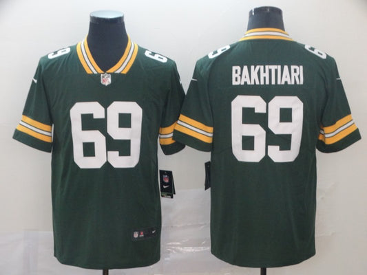 Men's Green Bay Packers David Bakhtiari #69 Green Game Jersey1