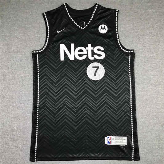 Men's Brooklyn Nets Kevin Durant #7 Black 2020/21 Swingman Player Jersey1