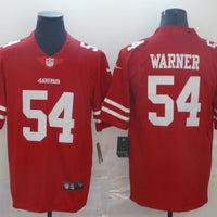 Men's San Francisco 49ers Fred Warner #54 Red Game Jersey1