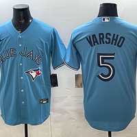 Men's Toronto Blue Jays Daulton Varsho #5 Powder Blue Alternate Limited Jersey