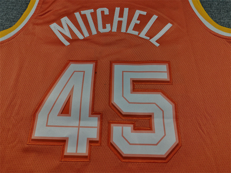 Men's Cleveland Cavaliers Donovan Mitchell #45 Orange 2025/26 Swingman Jersey - City Edition