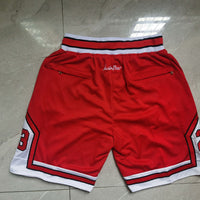 Men's Chicago Bulls No.23 Goat Stitched Red Basketball Shorts1 NEW
