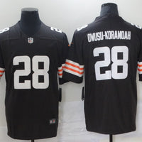 Men's Cleveland Browns Jeremiah Owusu-Koramoah #28 Brown Game Jersey1