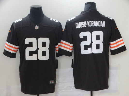 Men's Cleveland Browns Jeremiah Owusu-Koramoah #28 Brown Game Jersey1