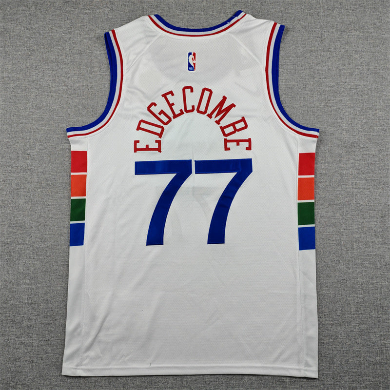 Men's Philadelphia 76ers V. J. Edgecombe #77 White 2024/25 Swingman Player Jersey - City Edition