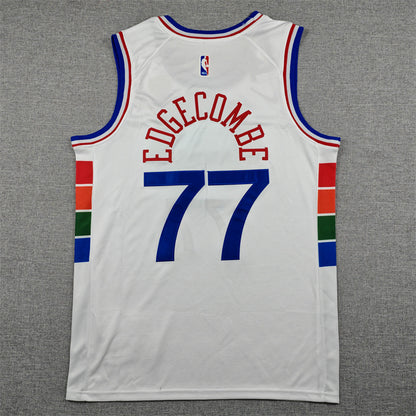 Men's Philadelphia 76ers V. J. Edgecombe #77 White 2024/25 Swingman Player Jersey - City Edition