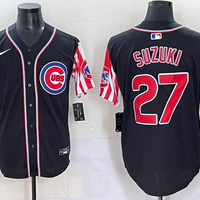 Men's Chicago Cubs Seiya Suzuki #27 Black Limited Player Jersey