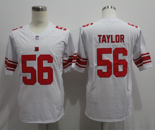 Men's New York Giants Lawrence Taylor #56 White Fashion Game Jersey1