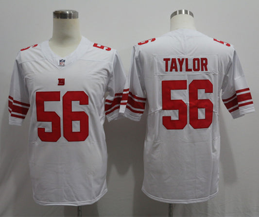 Men's New York Giants Lawrence Taylor #56 White Fashion Game Jersey1