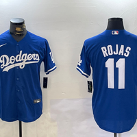 Men's Los Angeles Dodgers Miguel Rojas #11 Blue Replica Game Jersey1