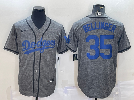 Men's Los Angeles Dodgers Cody Bellinger Nike Gray Home Replica Player Name Jersey1