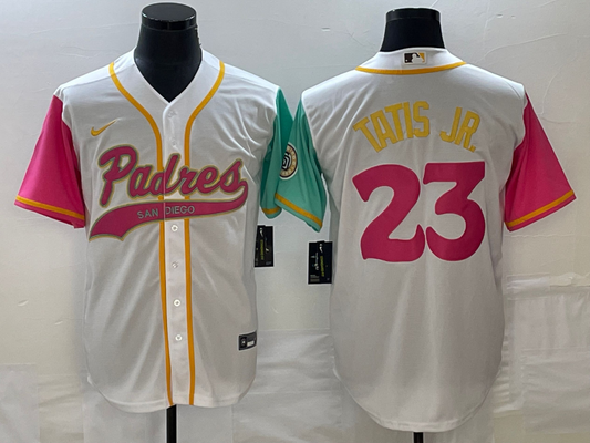 Men's San Diego Padres Fernando Tatis Jr. #23 White City Connect Replica Player Jersey1 Joint Edition