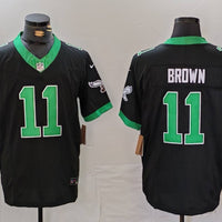 Men's Philadelphia Eagles A.J. Brown #11 Black Vapor F.U.S.E. Limited Jersey1