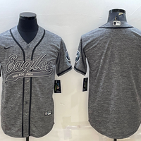 Men's Philadelphia Eagles Gray Blank Game Jersey1