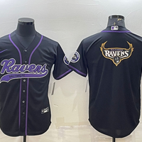 Men's Baltimore Ravens Black Game Jersey1