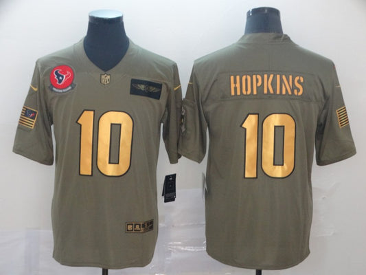 Men's Houston Texans DeAndre Hopkins #10 Brown Player Game Jersey1