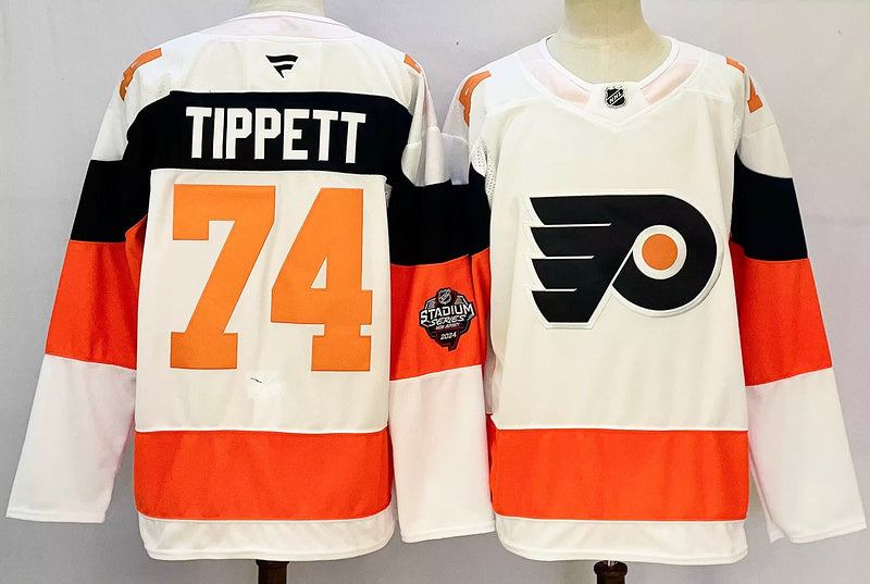 Men's Philadelphia Flyers Owen Tippett #74 Fanatics White Jersey