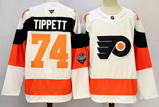 Men's Philadelphia Flyers Owen Tippett #74 Fanatics White Jersey