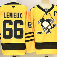 Men's Pittsburgh Penguins Mario Lemieux #66 Gold Breakaway Player Jersey