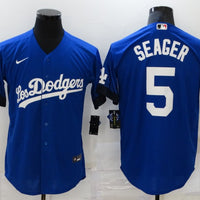 Men's Los Angeles Dodgers Corey Seager #5 Blue Stitched Jersey1