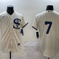 Men's Chicago White Sox Tim Anderson #7 Cream Replica Player Jersey1