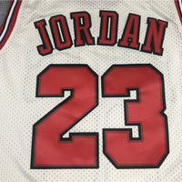Men's Chicago Bulls Michael Jordan #23 Cream 1995-96 Hardwood Classics Jersey1