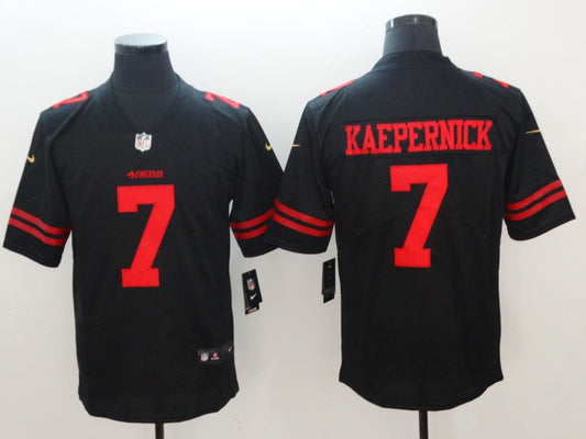 Men's San Francisco 49ers Colin Kaepernick #7 Black Player Game Jersey1