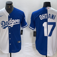 Men's Los Angeles Dodgers Shohei Ohtani #17 White/Blue Player Jersey1