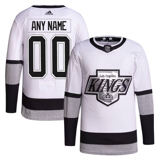 Men's Los Angeles Kings White Alternate 2021/22 Primegreen Authentic Custom Jersey1