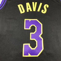 Men's Los Angeles Lakers Anthony Davis #3 Black 2023/24 Swingman Jersey1 - City Edition
