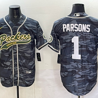 Men's Green Bay Packers Micah Parsons #1 Grey Camouflage Game Jersey