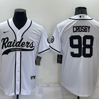 Men's Las Vegas Raiders Maxx Crosby #98 White Game Jersey1 Joint Edition