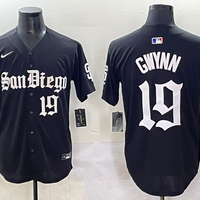 Men's San Diego Padres Tony Gwynn #19 Black Player Game Jersey