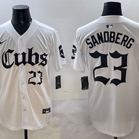 Men's Chicago Cubs Ryne Sandberg #23 White Replica Player Jersey